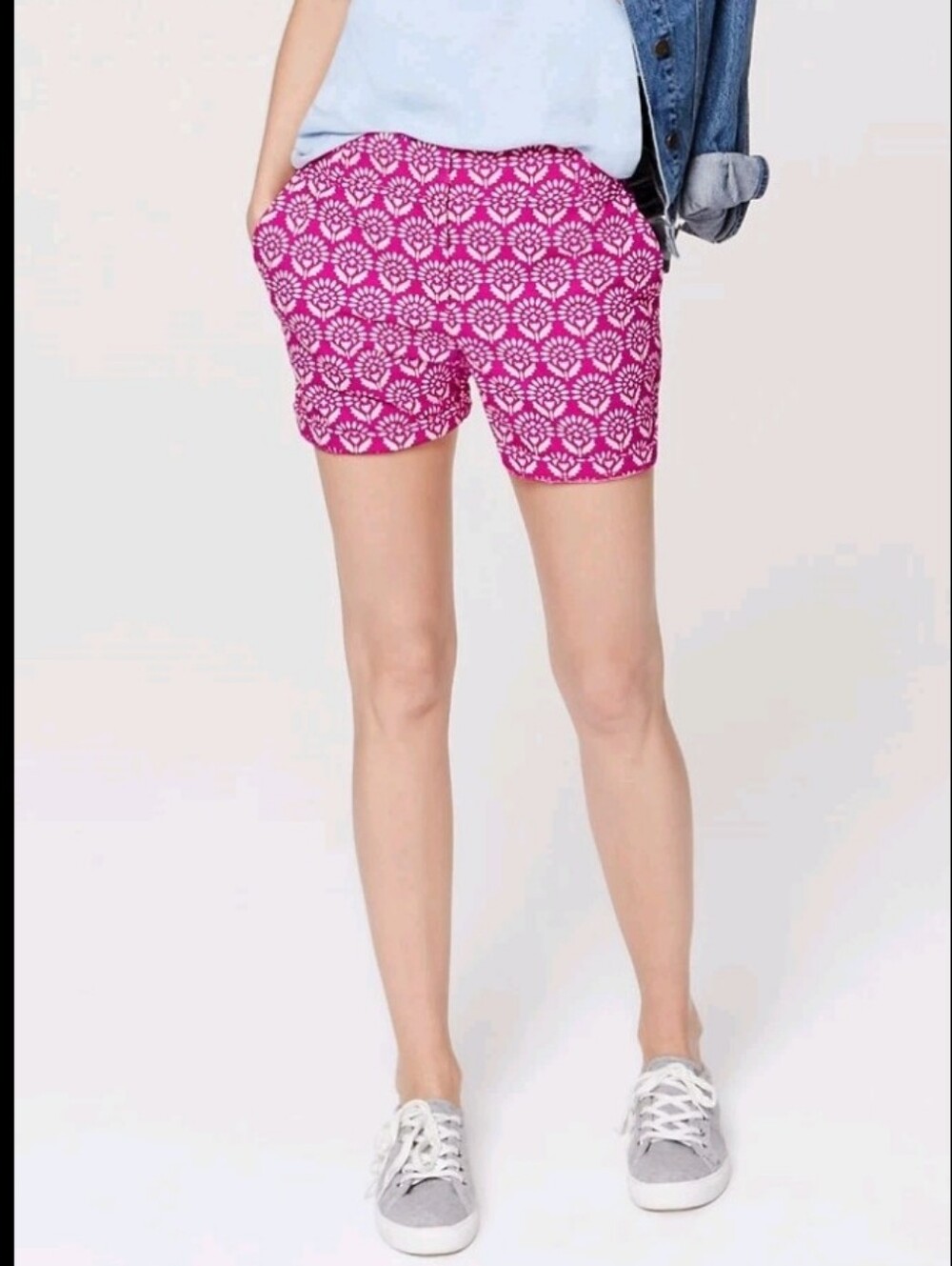 Ann Taylor Loft Riviera Pink Magenta Patterned Women’s Casual Shorts